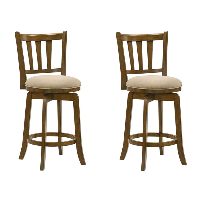 Wren - Modern Farmhouse Swivel Wood Counter Height Kitchen Bar Stool - Simple Home Plus
