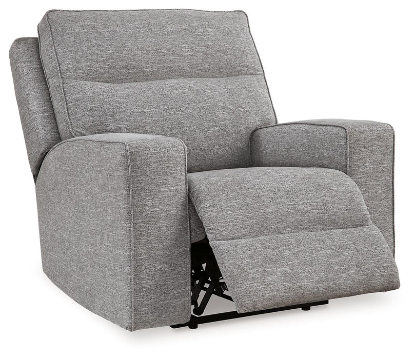 Biscoe - Pewter - Power Recliner /Adj Headrest - Simple Home Plus