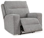 Biscoe - Pewter - Power Recliner /Adj Headrest - Simple Home Plus