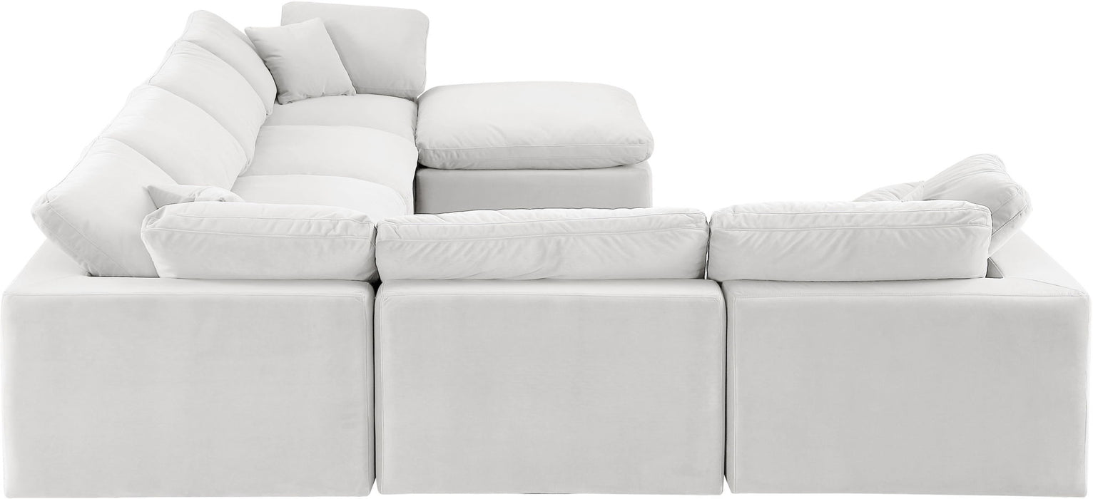Comfy - 7 Piece Velvet Modular Sectional With Chaise - Simple Home Plus