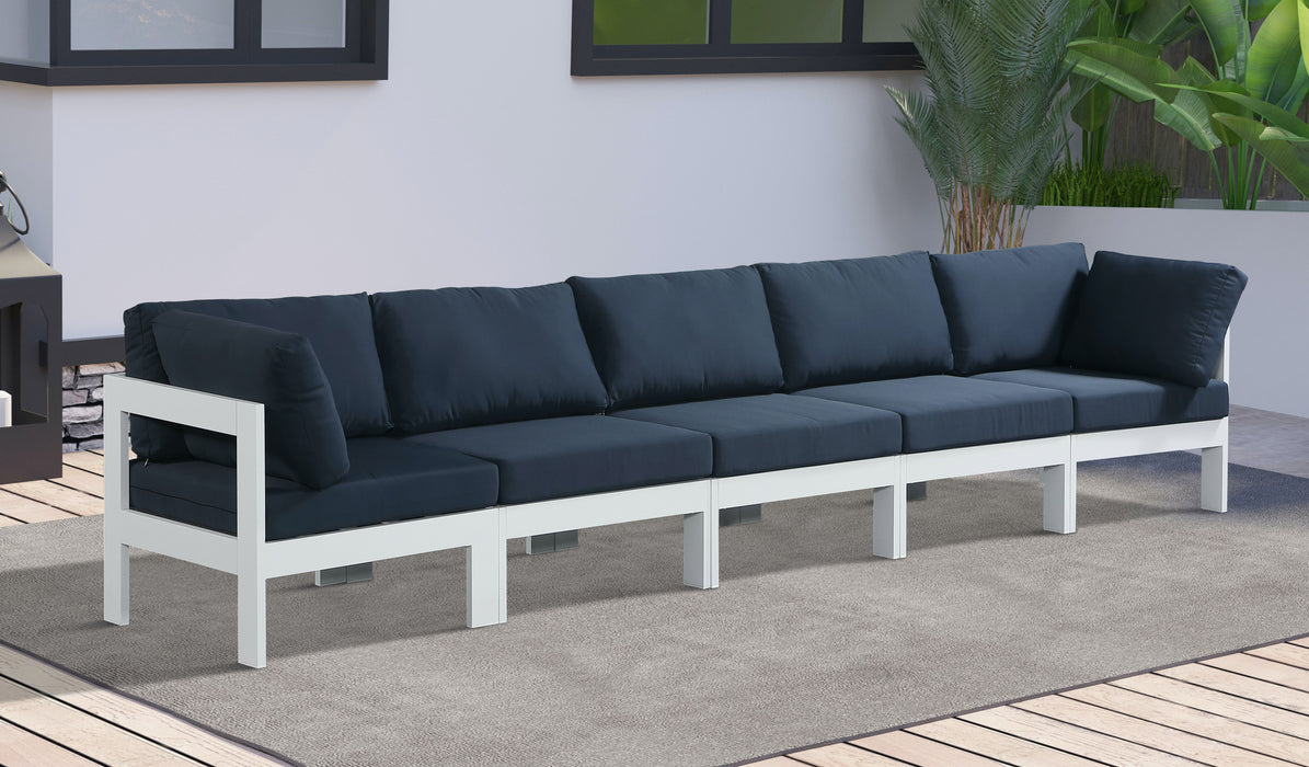 Nizuc - Outdoor Patio 5 Seat Modular Sofa With White Frame - Simple Home Plus