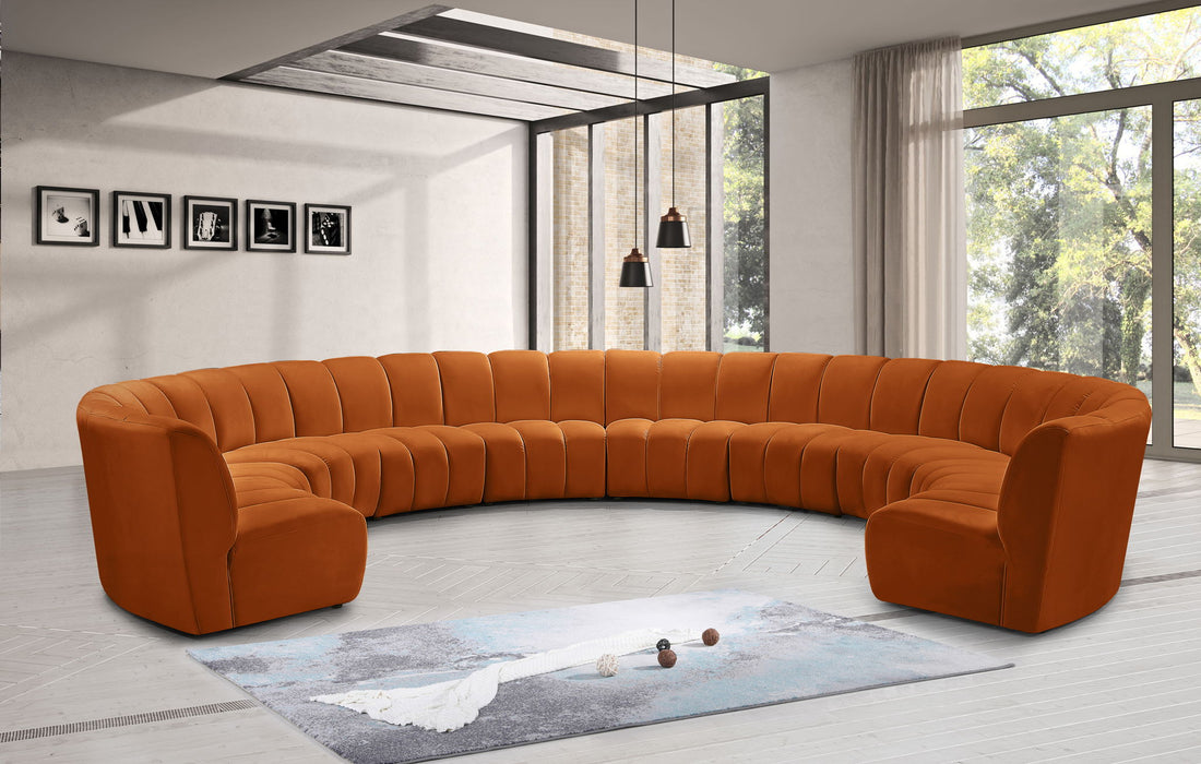 Infinity - 10 Piece Velvet Modular Sectional - Simple Home Plus