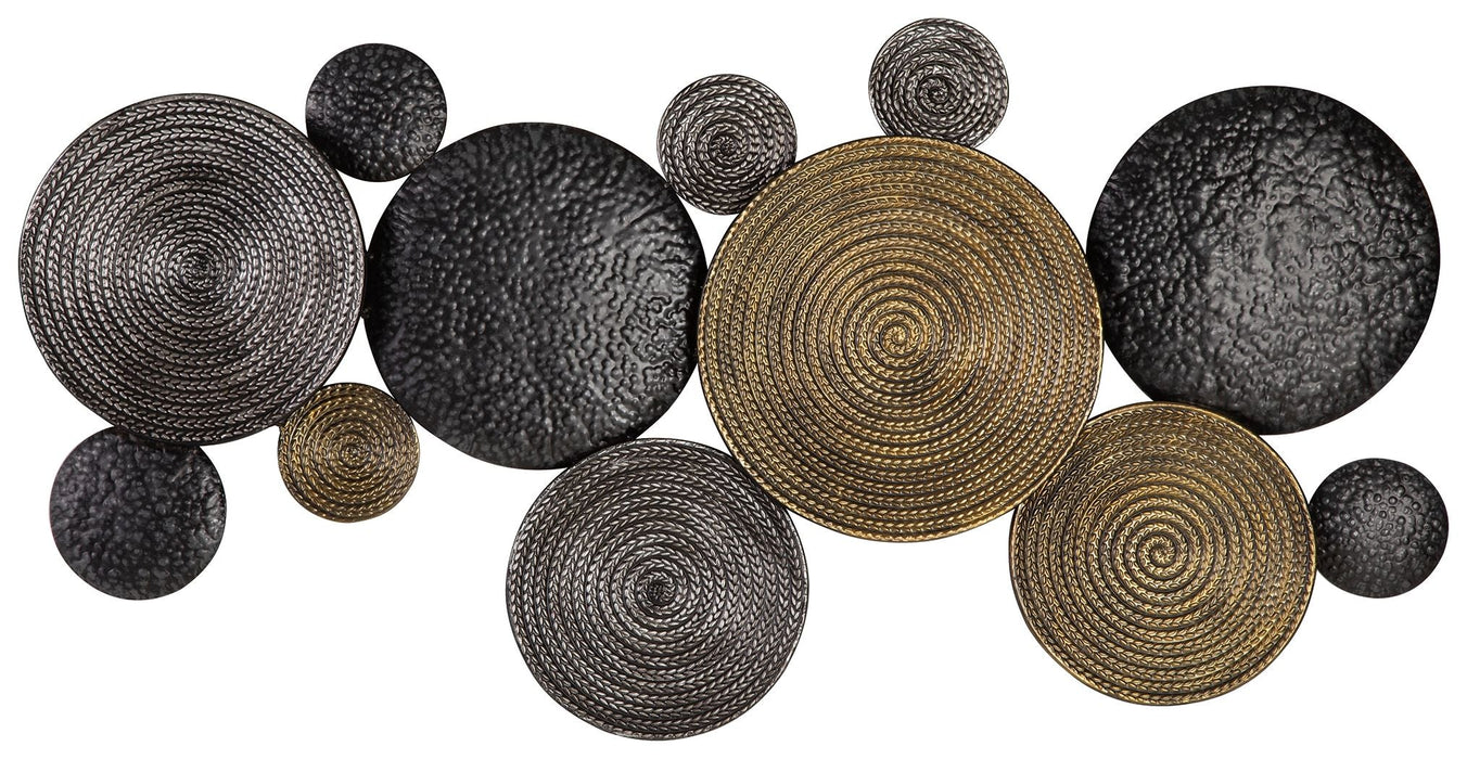Emsley - Metallic / Black / Gray - Wall Decor - Simple Home Plus