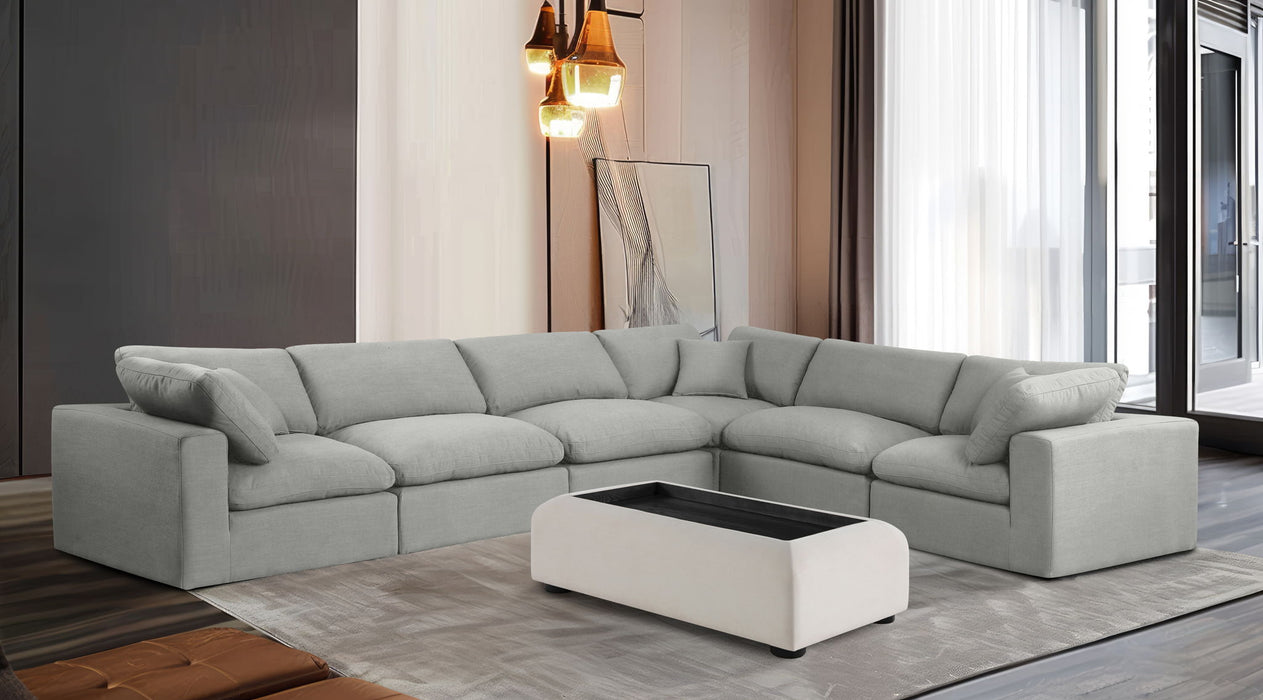 Comfy - 6 Piece Linen Modular Corner Sectional - Simple Home Plus
