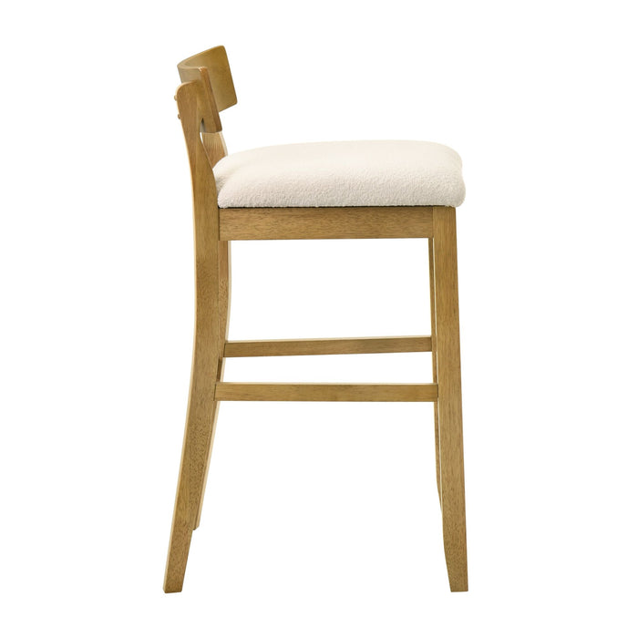 Merie - Modern Transitional Wood Bar Height Kitchen Bar Stool - Simple Home Plus