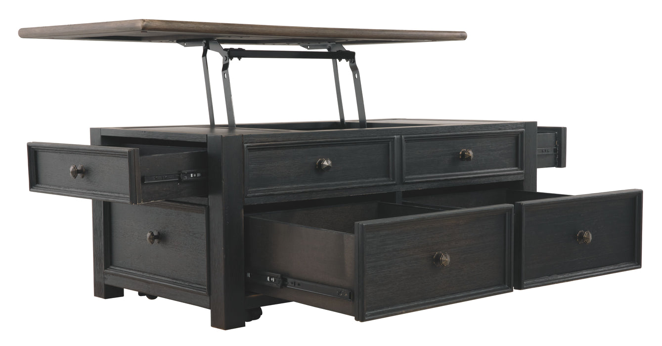 Tyler Creek - Grayish Brown / Black - Lift Top Cocktail Table - Simple Home Plus