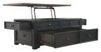 Tyler Creek - Grayish Brown / Black - Lift Top Cocktail Table - Simple Home Plus