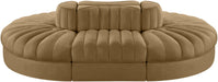 Rummi - Oval Velvet Performance Fabric Upholstered 6 Piece Modular Sectional - Simple Home Plus