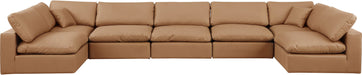 Comfy - 7 Piece Faux Leather Modular Armless Sectional - Simple Home Plus