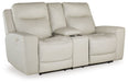 Mindanao - Power Reclining Loveseat With Console /Adj Hdrst - Simple Home Plus