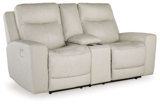 Mindanao - Power Reclining Loveseat With Console /Adj Hdrst - Simple Home Plus