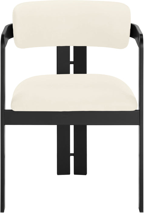 Aurum - Vegan Leather Upholstered Dining Chair With Graphite Black Base (Set of 2) - Simple Home Plus