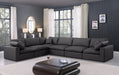 Comfy - 6 Piece Faux Leather Modular Corner Sectional - Simple Home Plus