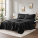 Micro Fleece - Twin Sheet Set - Black - Simple Home Plus
