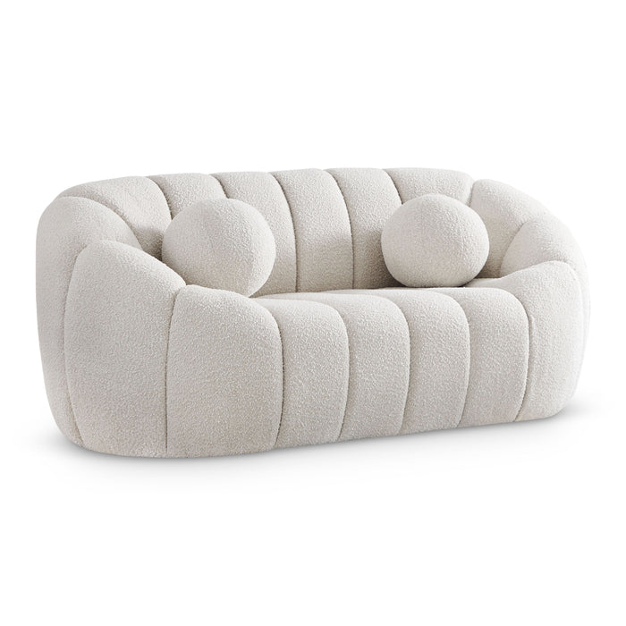 Elijah - Boucle Fabric Loveseat - Simple Home Plus