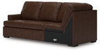 McDowlan - LAF Sofa With Corner Wedge - Coffee - Simple Home Plus