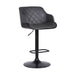 Toby - Adjustable Height Swivel Bar Stool - Black / Gray - Simple Home Plus