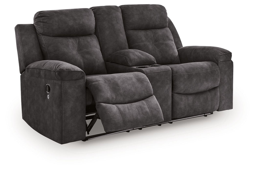 Brysonview - Double Reclining Loveseat With Console - Charcoal - Simple Home Plus
