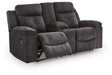 Brysonview - Double Reclining Loveseat With Console - Charcoal - Simple Home Plus