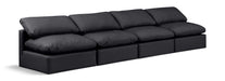 Indulge - Faux Leather 4 Seat Modular Armless Sofa - Simple Home Plus