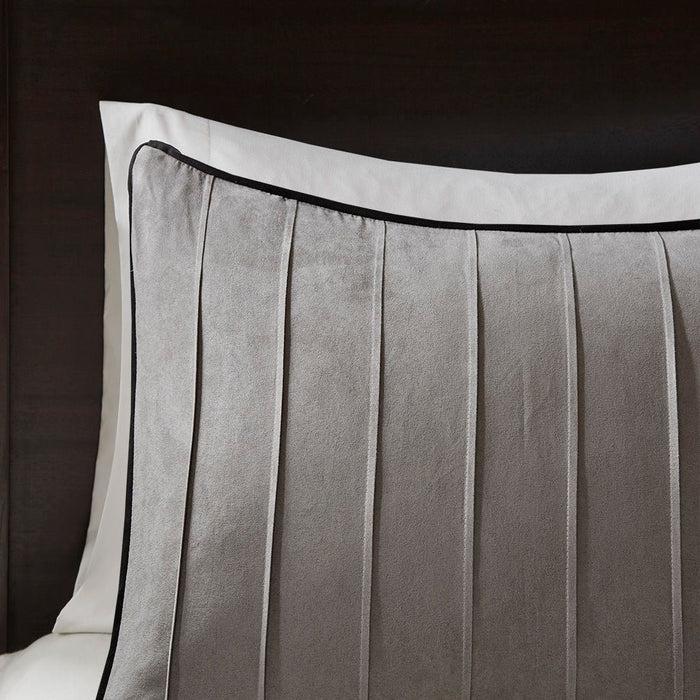 Dune - California King Piece Comforter (Set of 7) - Gray - Simple Home Plus