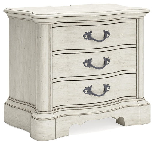 Arlendyne - Antique White - Three Drawer Night Stand - Simple Home Plus