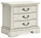 Arlendyne - Antique White - Three Drawer Night Stand - Simple Home Plus