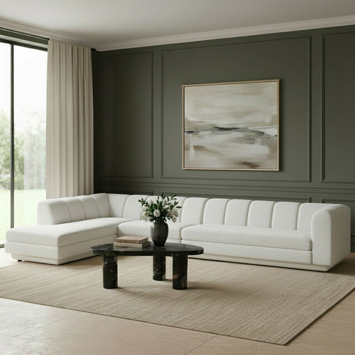 Modari - Sectional - Cream - Simple Home Plus
