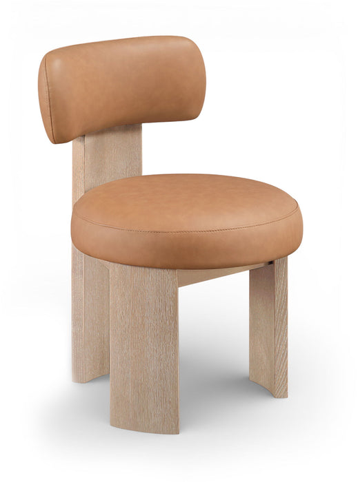Atelier - Vegan Leather Upholstered Dining Chair (Set of 2) - Painted Natural Frame - Simple Home Plus