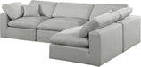 Comfy - 4 Piece Linen Fabric Modular Armless Sectional - Simple Home Plus
