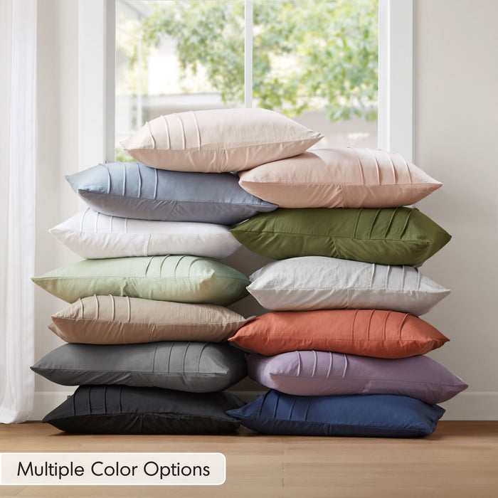 Porter - California King Soft Washed Pleated Comforter Set - Clay - Simple Home Plus