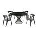Cirque Santana - 5 Piece Dining Table Set - Charcoal / Black - Simple Home Plus