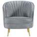 Sophia - Upholstered Channel Tufted Barrel Accent Chair - Simple Home Plus
