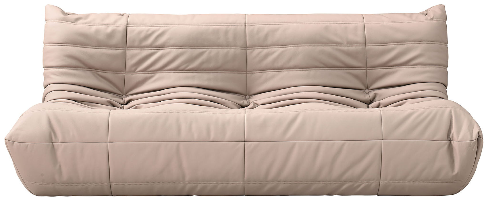 Relax - Vegan Leather 77.75" Upholstered Sofa - Tan - Simple Home Plus