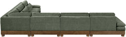 Turin - Chenille Fabric Upholstered Modular Sectional - Green - Simple Home Plus