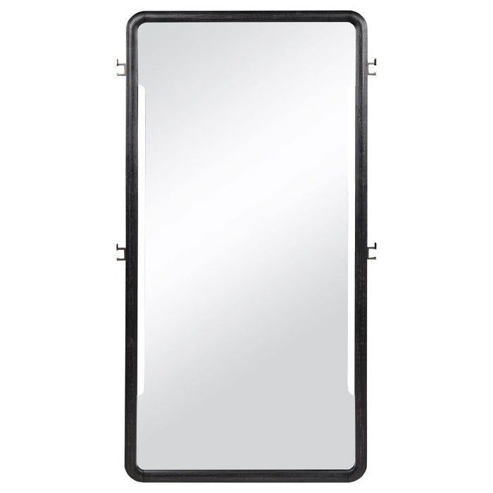 Leandro - 76" Full Length Floor Mirror - Burnished Black - Simple Home Plus