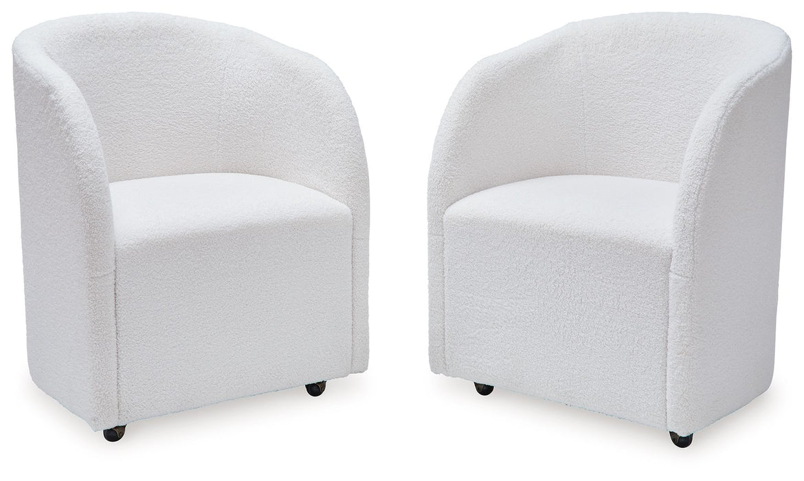 Rowanbeck - Ivory - Dining Upholstered Arm Chair (Set of 2) - Simple Home Plus