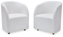 Rowanbeck - Ivory - Dining Upholstered Arm Chair (Set of 2) - Simple Home Plus