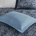 Aubrey - 5 Piece Jacquard Bedspread Set With Throw Pillows - Navy - Simple Home Plus