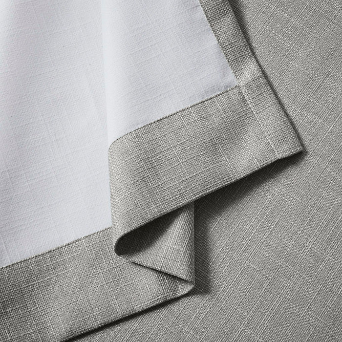 Maya - Printed Heathered Total Blackout Window Patio Panel - Gray - Simple Home Plus
