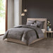 Hanae - Blend Yarn Dyed 3 Piece Comforter Set - Gray - Simple Home Plus