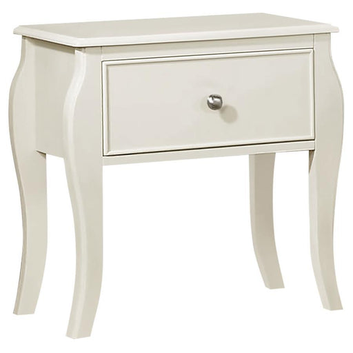 Dominique - 1-Drawer Nightstand - White - Simple Home Plus
