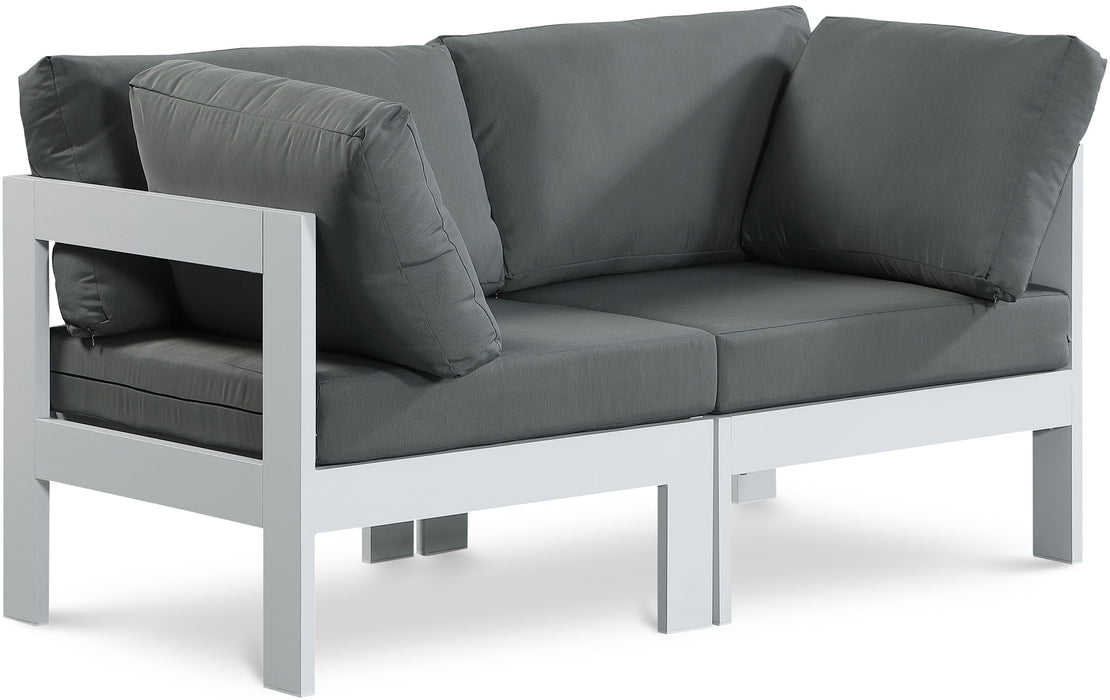 Nizuc - Outdoor Patio 2 Seat Modular Sofa With White Frame - Simple Home Plus