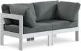 Nizuc - Outdoor Patio 2 Seat Modular Sofa With White Frame - Simple Home Plus