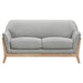 Vaughn - Fabric Upholstered Flared Arm Loveseat - Gray - Simple Home Plus
