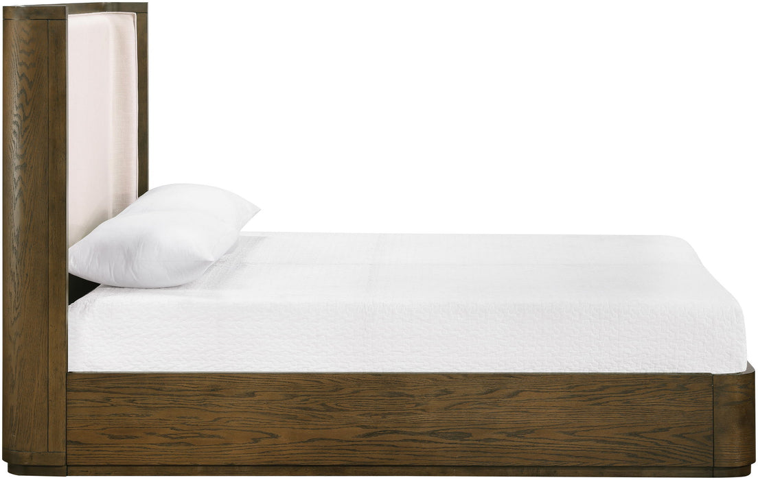 Tiberio - Textured Fabric Bed - Simple Home Plus
