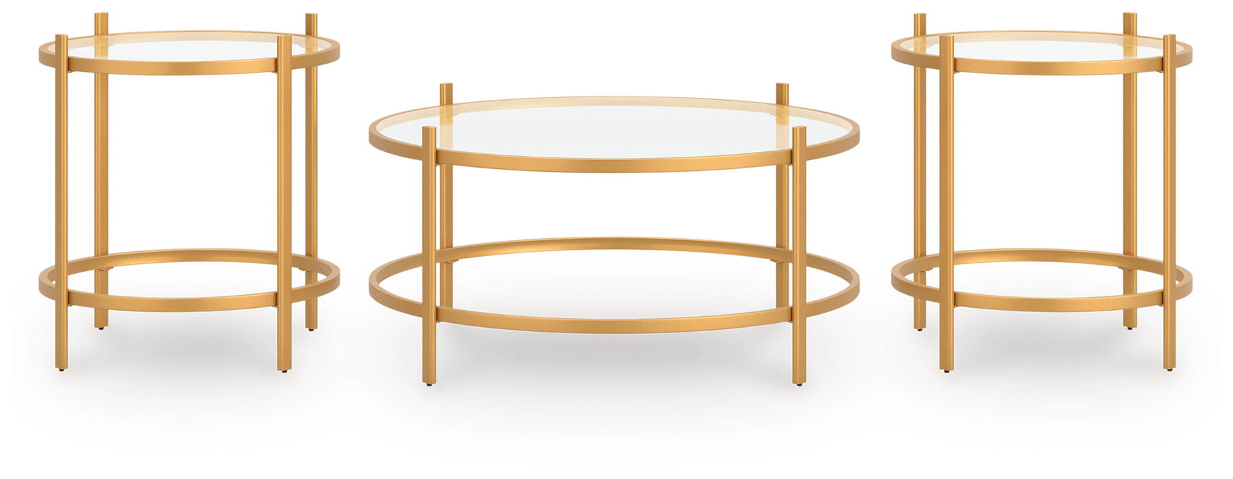 Pearlox - Gold - Occasional Table Set (Set of 3) - Simple Home Plus