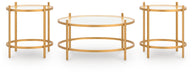 Pearlox - Gold - Occasional Table Set (Set of 3) - Simple Home Plus