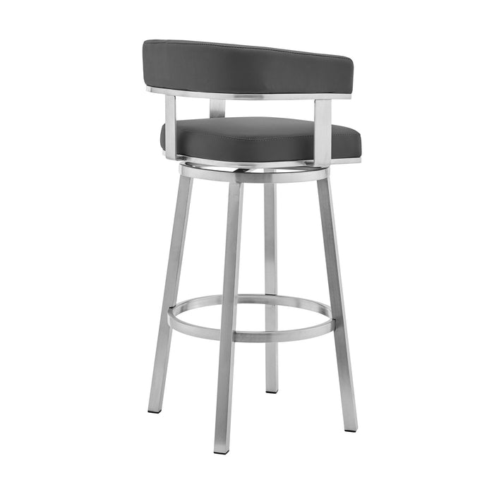 Lorin - Stainless Steel Swivel Bar Stool - Simple Home Plus