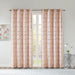 Raina - 84" Total Blackout Metallic Print Grommet Top Curtain Panel - Blush / Gold - Simple Home Plus